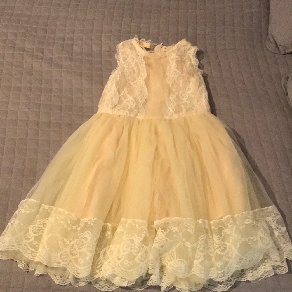 Champagne colored  lace dress NWT